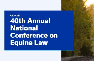 Dr. Zachary Calo of Schelstraete Equine Law will speak on equine arbitration at the 2026 National Conference on Equine Law in Kentucky.