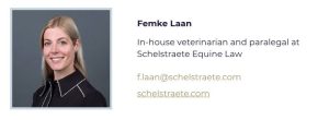 In-house veterinarian and paralegal, Femke Laan